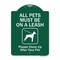 Signmission All Pets Must On Leash Please Clean Up After Your Pet Heavy-Gauge Alum Sign, 24" x 18", GW-1824-9998 A-DES-GW-1824-9998 - alternate 1
